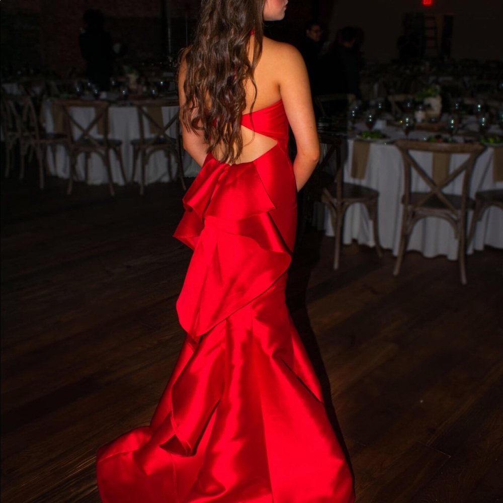 Sherri Hill RED Size 2 Homecoming Prom Long Dress